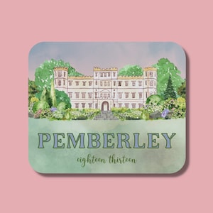 Jane Austen Mousepad: Pemberley 1813 | Pride and Prejudice Gift, Jane Austen Gift, Bookish Gift Idea, Regency Romance Gift, Office Gear