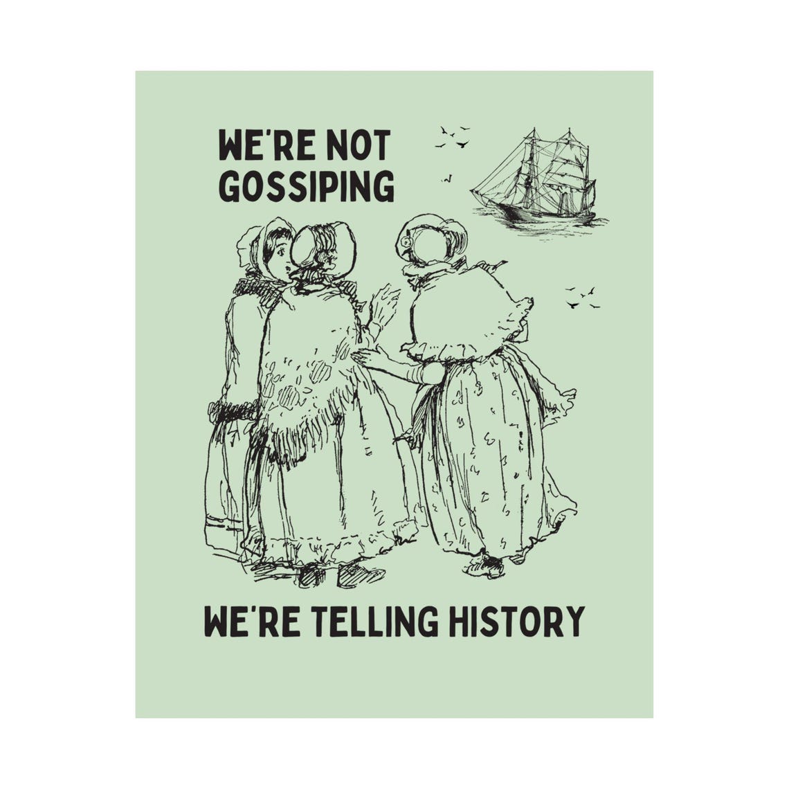 Funny History Lover Print for Social Studies Teacher, Cute Women's History Poster Print for ...