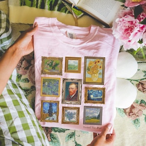 Cute Vincent Van Gogh Shirt, Art Historian or Friend Who Loves Art: Boho Gallery Wall Aesthetic, Gift for Dutch History Professor or Artist