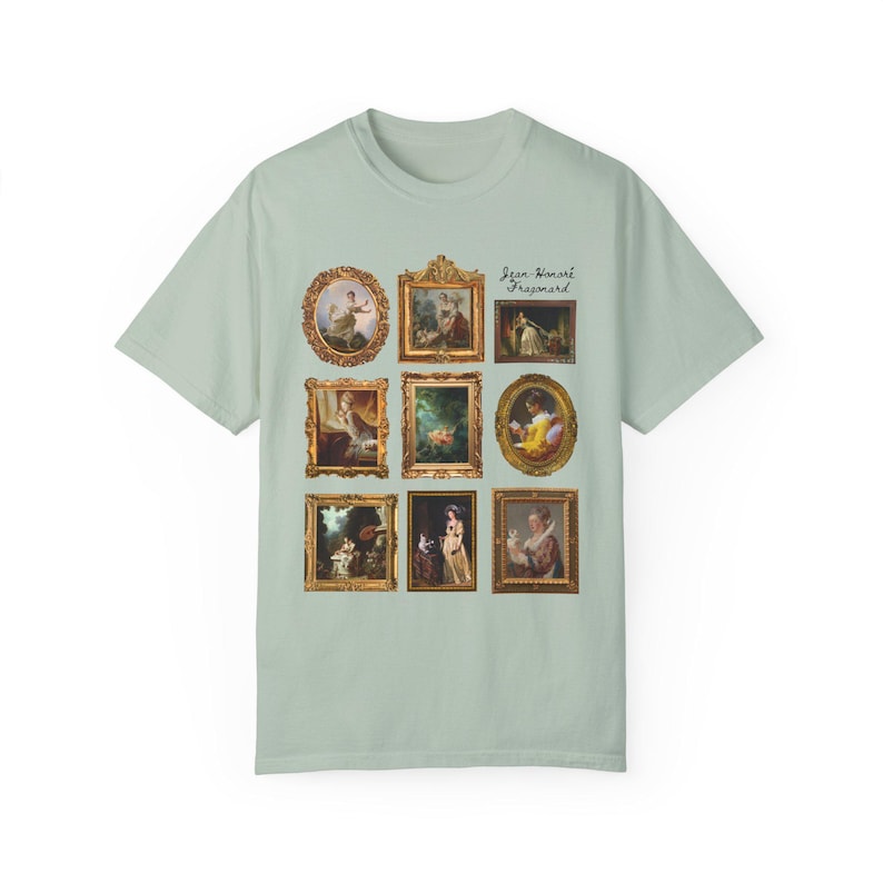 Jean-Honoré Fragonard Art History T-Shirt for Artist, French Art Historian, Framed Rococo Art, Cute Humanities Major Gift, Famous Paintings Bay