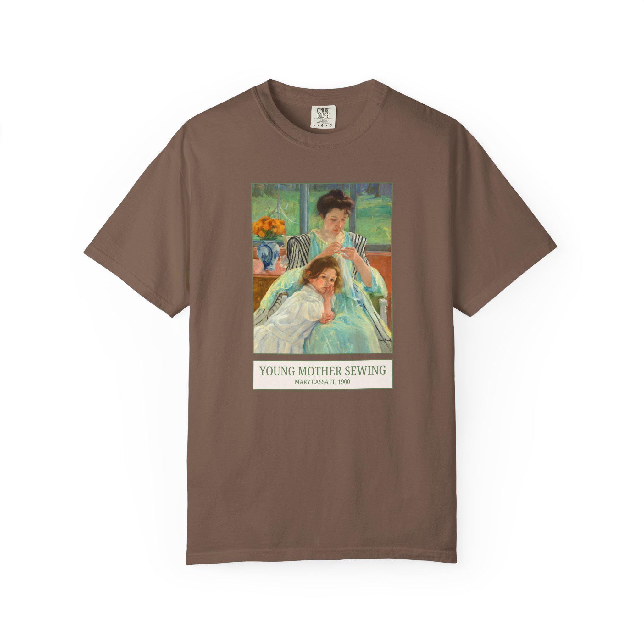 Young Mother Sewing by Mary Cassatt, Art History T-shirt for Mom