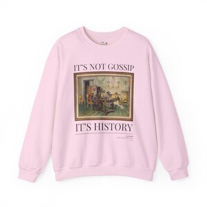 Funny History Sweatshirt for Art Historian, Cute Social Studies Teacher Crewneck, 19th Century Painting by Giovanni Boldini, Women's History Light Pink