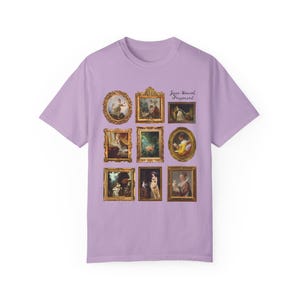 Jean-Honoré Fragonard Art History T-Shirt for Artist, French Art Historian, Framed Rococo Art, Cute Humanities Major Gift, Famous Paintings Orchid