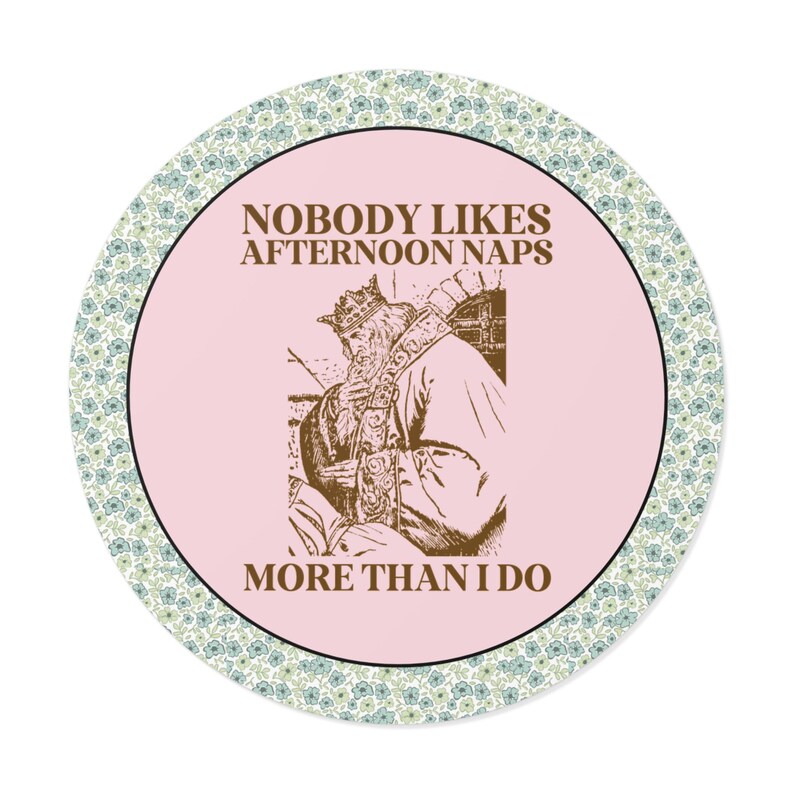 Funny Napping Sticker for Friend or Mom Who Loves Afternoon Naps, Silly Sarcastic I Love Naps New Mama Present with Vintage Aesthetic image 2