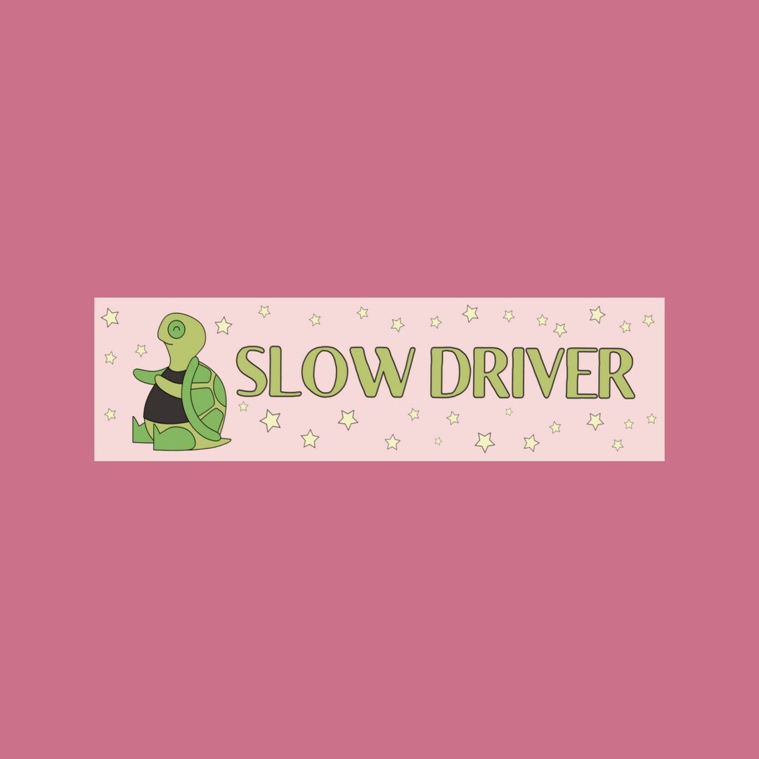 Funny Bumper Sticker: Slow Driver Star Sticker for Cars - Etsy