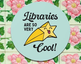 Cute Librarian Sticker, Adorable Y2K Aesthetic, Funny Library Sticker, Bookworm Who Loves Pastel Colors, Cute Bookish Reading Teacher Gift