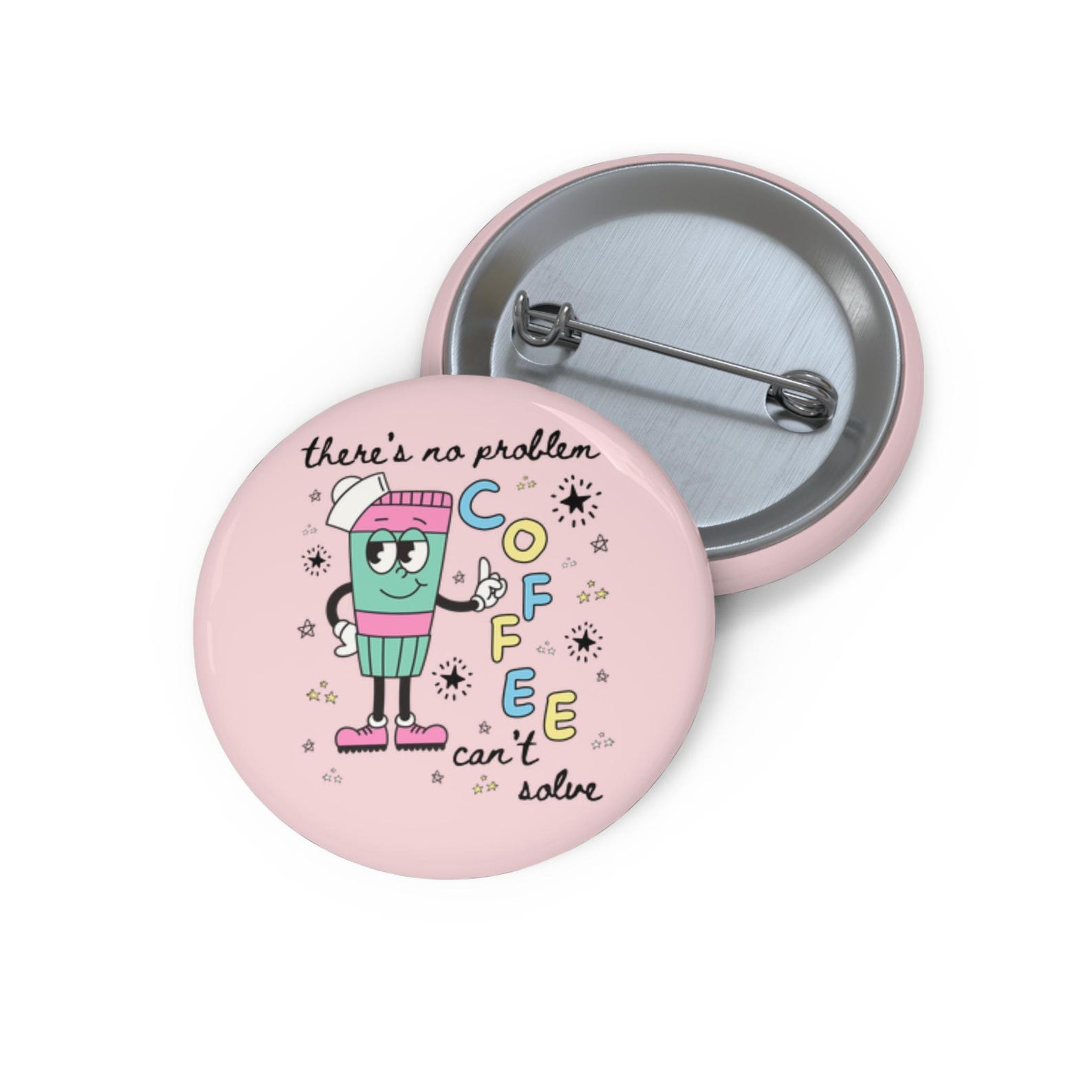 Silly Coffee Lover Pin Button, New Mama Who Loves Coffee, Cute Funny ...