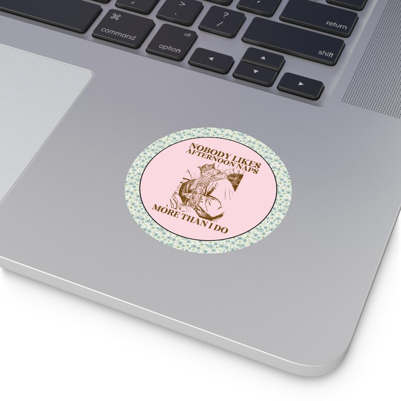 Funny Napping Sticker for Friend or Mom Who Loves Afternoon Naps, Silly Sarcastic I Love Naps New Mama Present with Vintage Aesthetic image 5