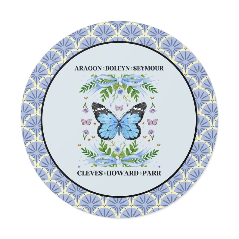 Pegatina con historia de estilo cottagecore floral para amantes de la historia: las esposas de Enrique VIII, pegatina con historia de estilo bohemio Tudor para estudiantes o profesores de historia británica imagen 2