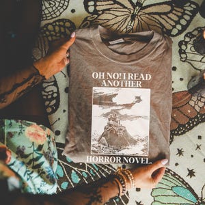 Horror Reader Tee Shirt for Bookworm or Librarian Who Loves Horror Novels or Scary Stories, Spooky Season Bookish T-Shirt for Book Lover