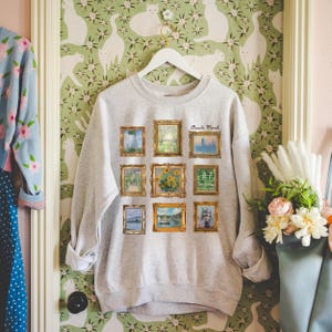 Cute Claude Monet Sweatshirt, Art Historian or Friend Who Loves Art: Gallery Wall Aesthetic, Crewneck for French History Professor or Artist