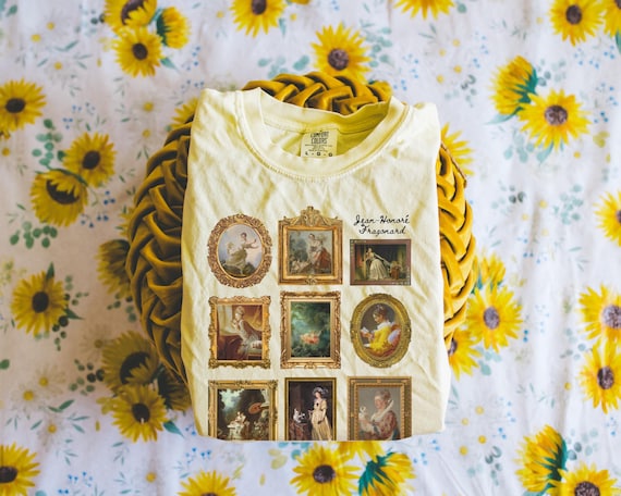 Jean-Honoré Fragonard Art History T-Shirt for Artist, French Art Historian, Framed Rococo Art, Cute Humanities Major Gift, Famous Paintings