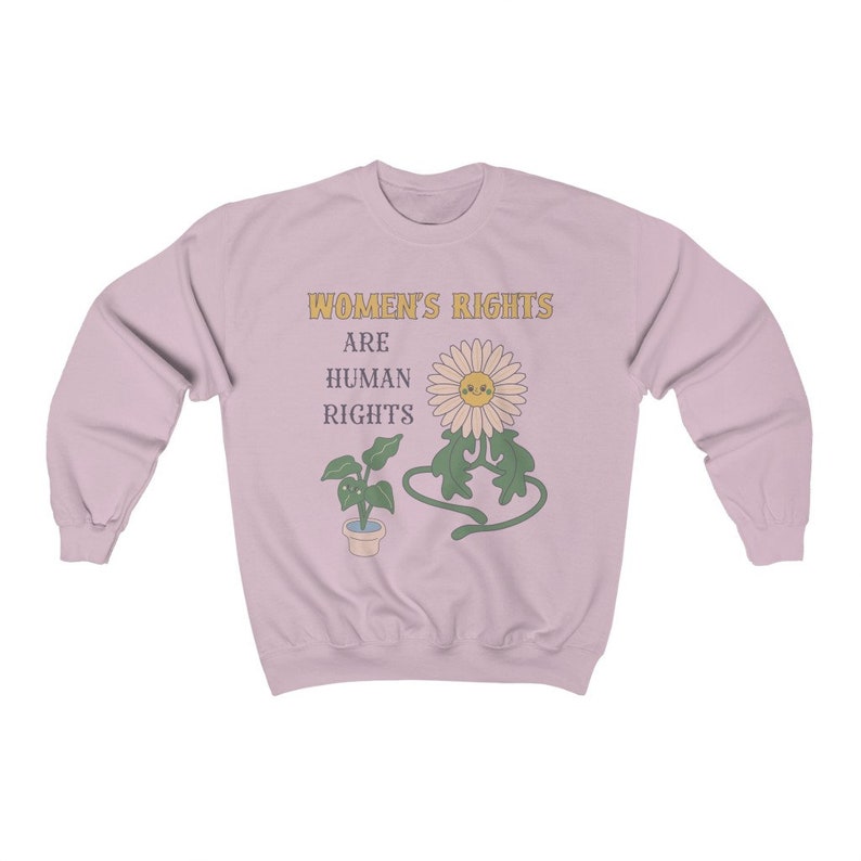Women's Rights Are Human Rights Retro Inspired Flower Etsy