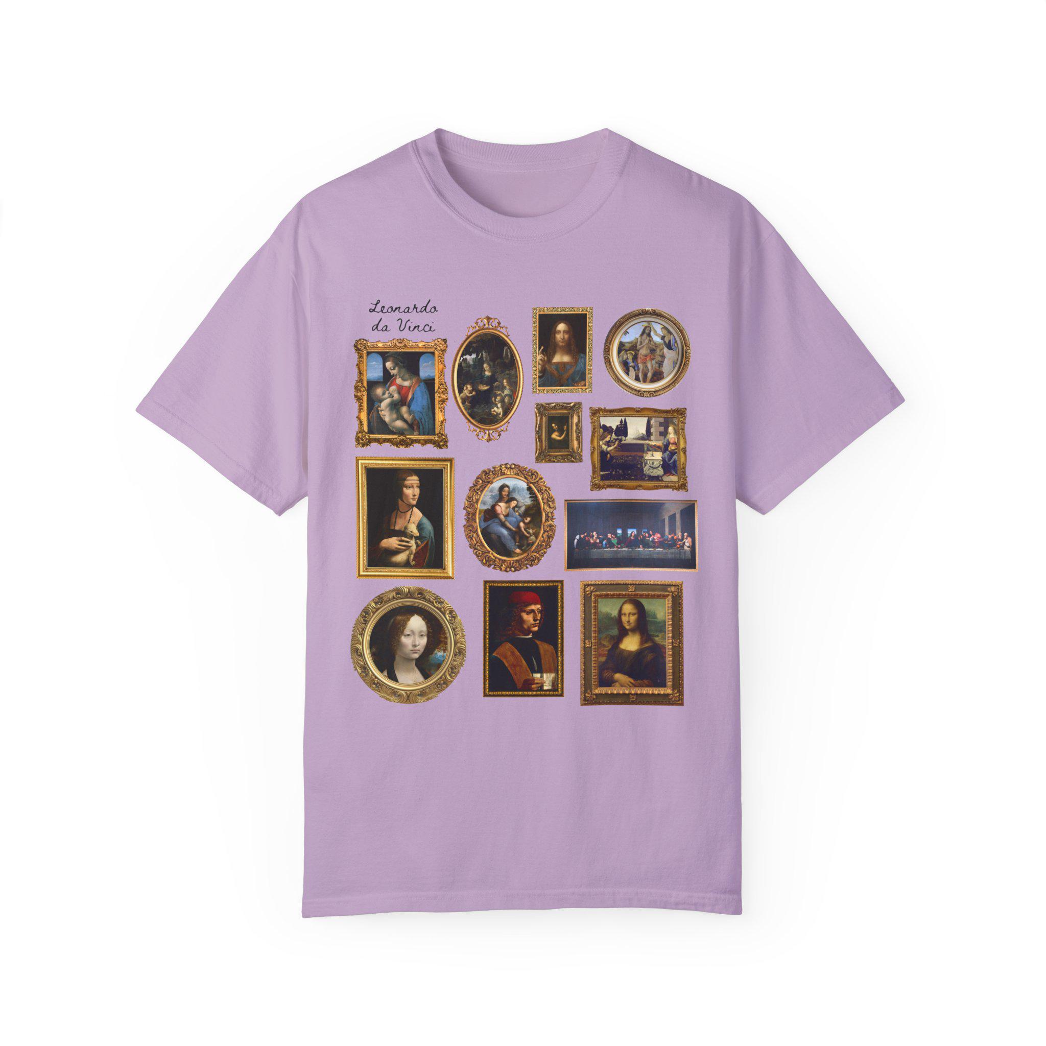 Cute Leonardo Da Vinci Art History Tee Shirt for Friend or