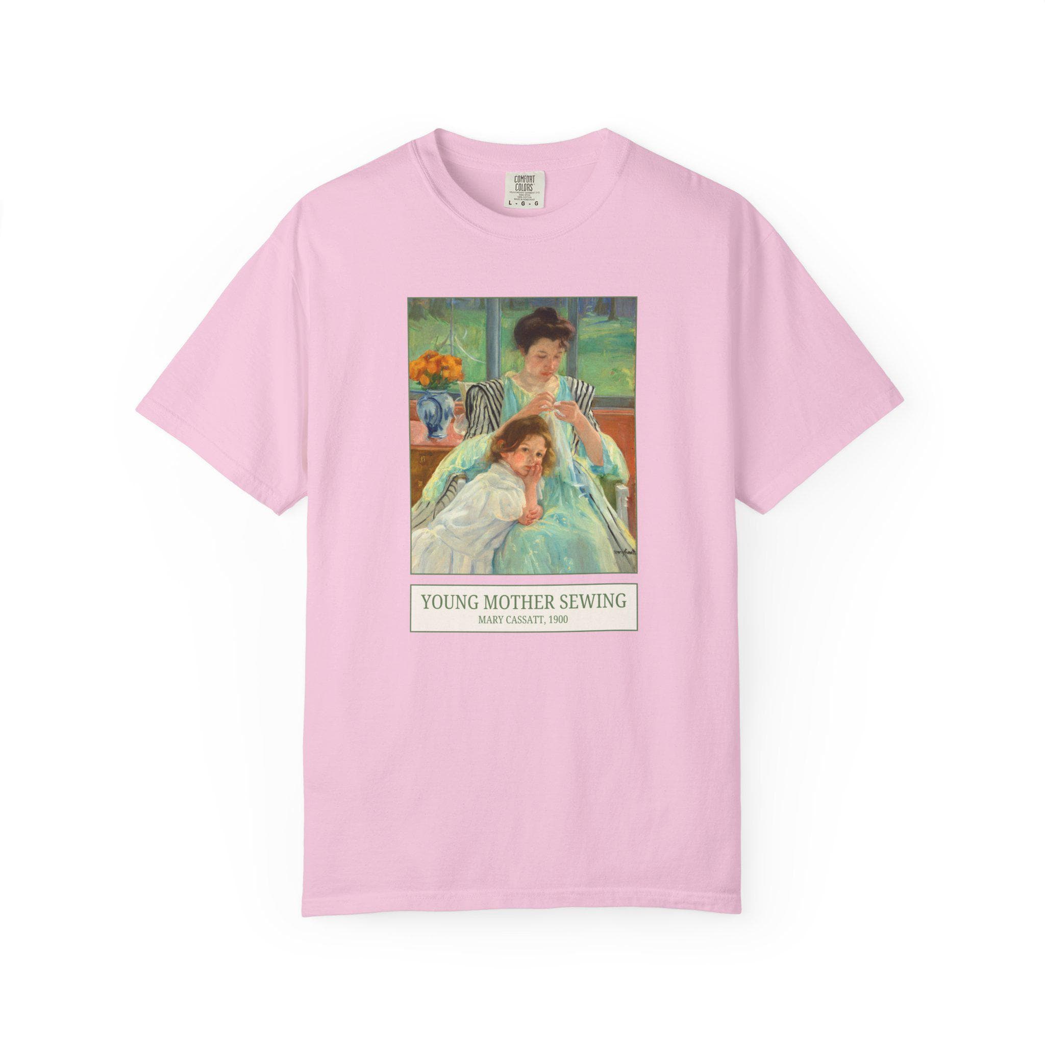 Young Mother Sewing by Mary Cassatt, Art History T-shirt for Mom