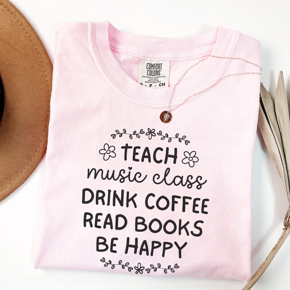 Music Teacher Tee Shirt, Bookish Coffee Lover, Elementary School Music Teacher, Funny Saying Music Teacher Appreciation, Teaching Assistant New Fashion
