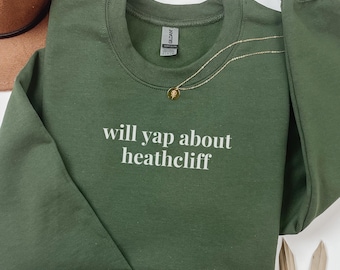 Cumbres Borrascosas de Emily Brontë, sudadera con frase divertida para amantes de los libros, camiseta para lectores de ficción gótica, regalo para amantes de los libros de literatura clásica.