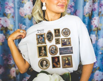 Cute Leonardo Da Vinci Art History Tee Shirt for Friend or