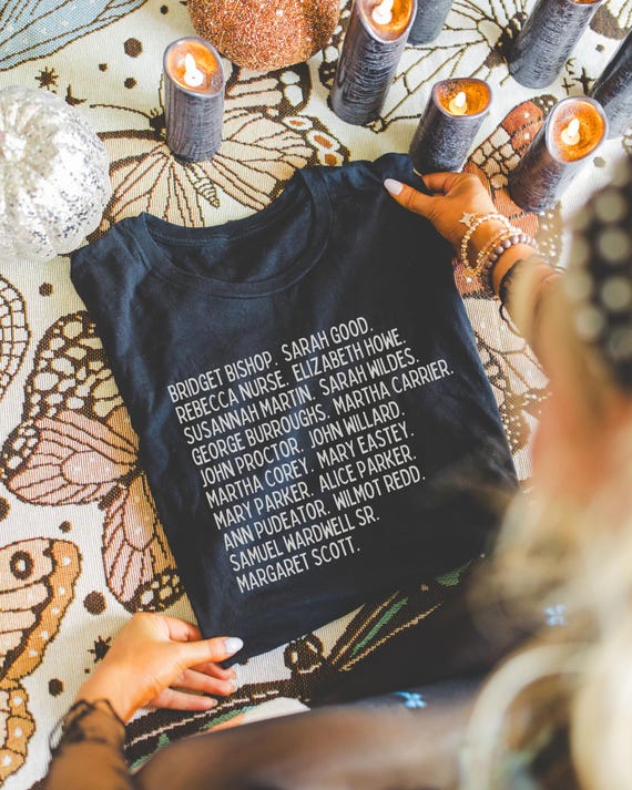 American History Tee Shirt for History Major Who Loves Witchy Vibes, Salem Witch Trials 18th Century MA Womens History, Social Studies Shirt