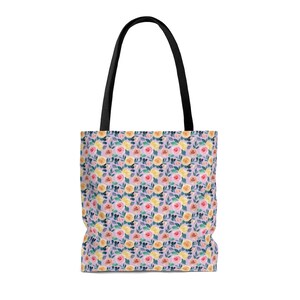 Bolsa de mano para amantes de los libros: lee libros prohibidos / apoya a tu biblioteca, bolsa de mano para lectores, regalo para amantes de los libros, bolsa de mano estética vintage con flores de colores imagen 3