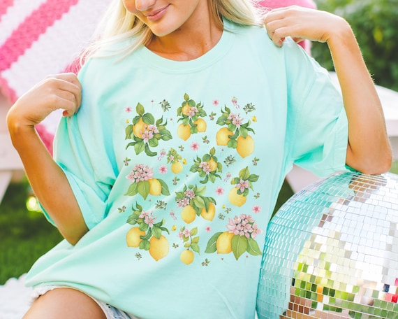 Cottagecore Lemon Vintage Aesthetic Tee Shirt With Coquette