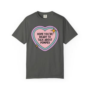 T-shirt oude Romeinse geschiedenis van Pompeii, hoogleraar Europese geschiedenis of archeoloog, shirt Vesuvius Italiaanse geschiedenis, historische ramp Pepper