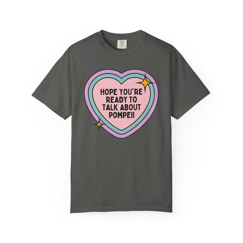 T-shirt oude Romeinse geschiedenis van Pompeii, hoogleraar Europese geschiedenis of archeoloog, shirt Vesuvius Italiaanse geschiedenis, historische ramp Pepper