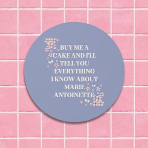 Floral History Sticker: Marie Antoinette | Funny History Gift for History Major, 18th Century French History, Social Studies Teacher Sticker