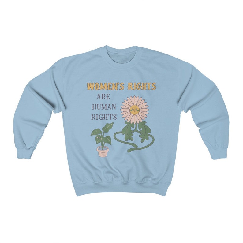 Women's Rights Are Human Rights Retro Inspired Flower Etsy