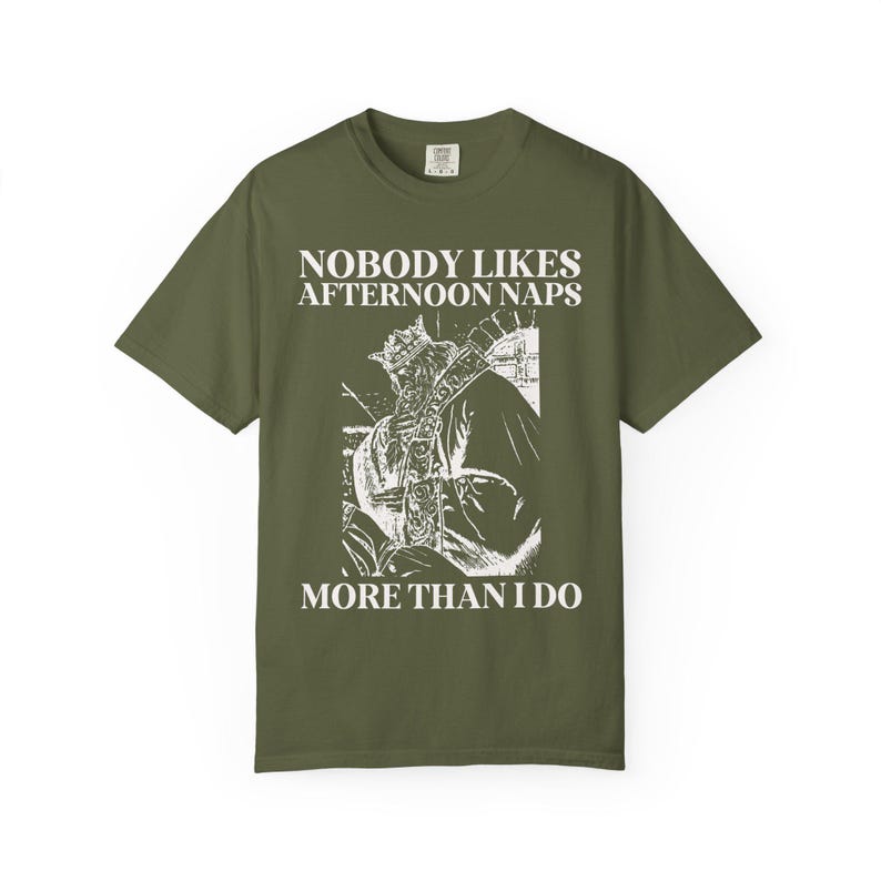 Funny Napping Tee Shirt for Friend or Mom Who Loves Afternoon Naps, Silly Sarcastic I Love Naps New Mama Present with Vintage Aesthetic Hemp
