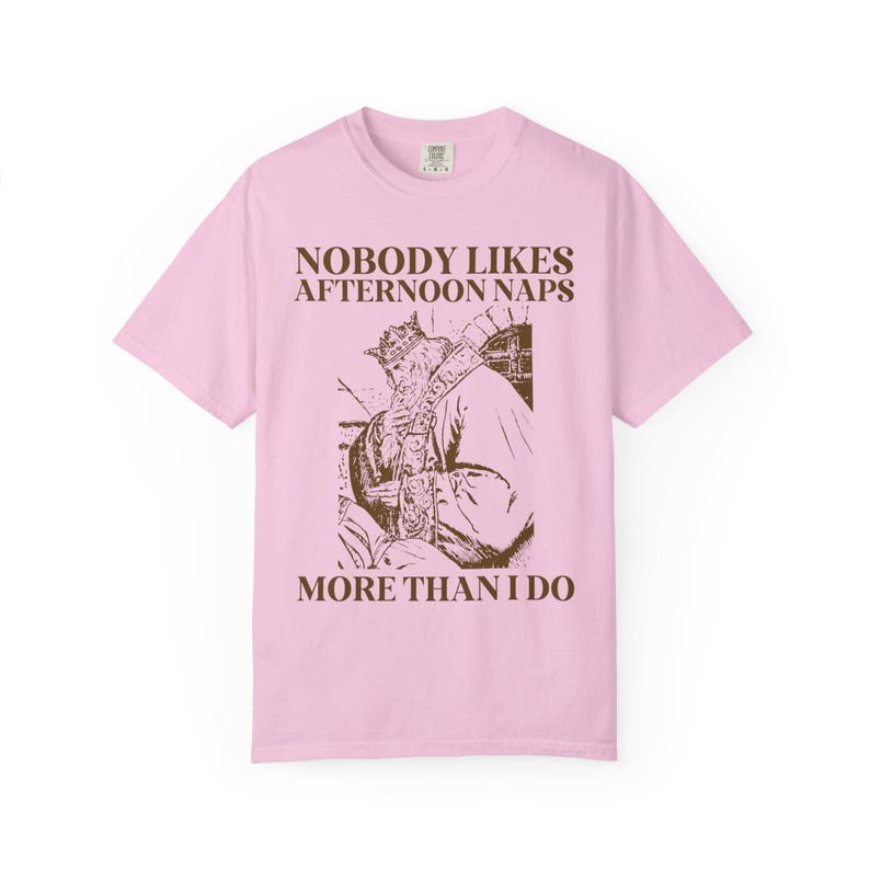 Funny Napping Tee Shirt for Friend or Mom Who Loves Afternoon Naps, Silly Sarcastic I Love Naps New Mama Present with Vintage Aesthetic Blossom