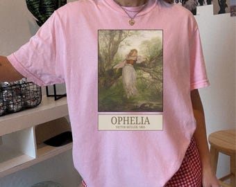 Ophelia by 19th Century Painter Victor Müller, Famous Painting, Ophelia in Shakespeare Hamlet, European Art History or English Teacher Gift
