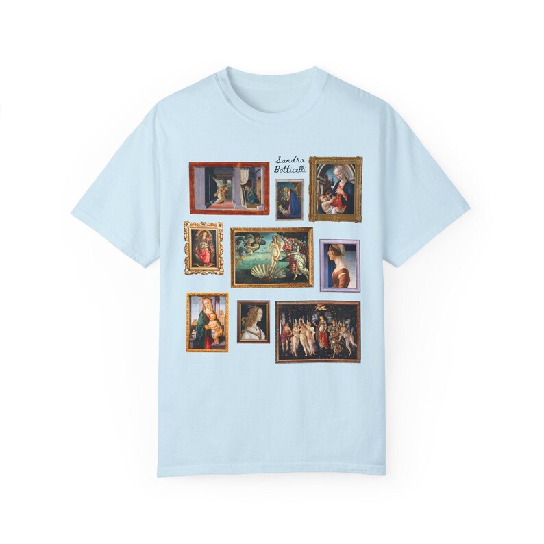 Camiseta de Historia del Arte de Sandro Botticelli para profesores de historia, camiseta de Estudios Sociales para historiadores amantes del arte gótico tardío y renacentista temprano. Chambray