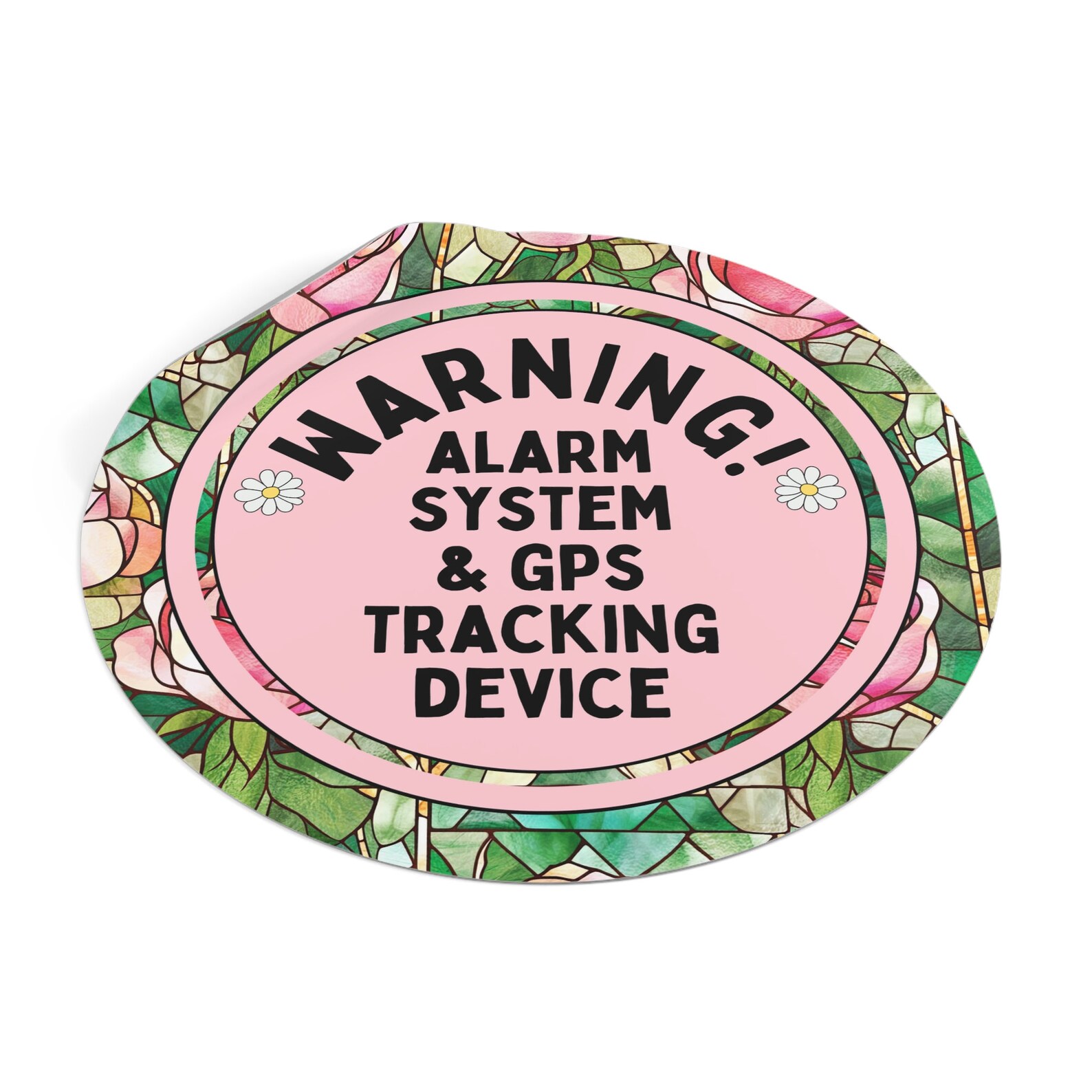 Cute Alarm System Sticker for Car or Trailer: Colorful Maximalist Style ...