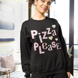 Regalo divertido para amantes de la pizza, hija que ama la pizza, linda sudadera con corazón Cottagecore, camiseta con frase divertida para fiesta de pizza, preparación de pizza tonta