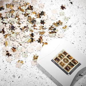Artemisia gentilschi Kunstgeschichte 500 Teile Puzzle mit gerahmten Gemälden, buntes Barockkunstgeschenk für Feministin oder Historikerin, die Kunst liebt Bild 4