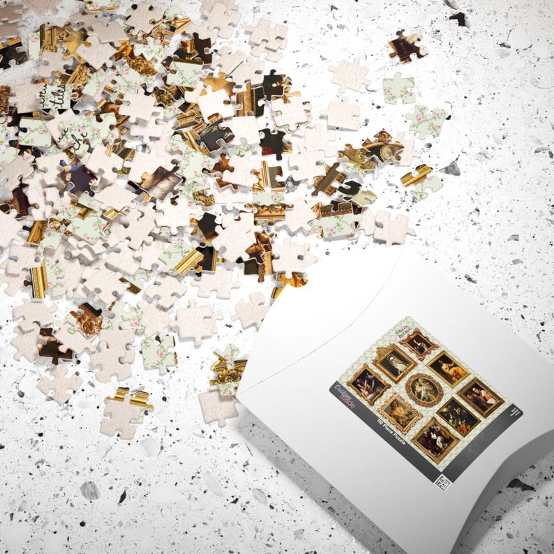 Artemisia gentilschi Kunstgeschichte 500 Teile Puzzle mit gerahmten Gemälden, buntes Barockkunstgeschenk für Feministin oder Historikerin, die Kunst liebt Bild 4