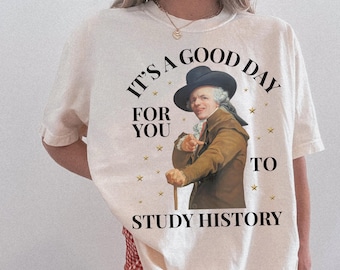 Geschichtslehrer-T-Shirt für Geschichtsdozent oder Lehrhelfer, lustiges Kunstgeschichte-T-Shirt mit berühmtem Gemälde von Joseph Ducreux