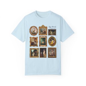 Jean-Honoré Fragonard Art History T-Shirt for Artist, French Art Historian, Framed Rococo Art, Cute Humanities Major Gift, Famous Paintings Chambray