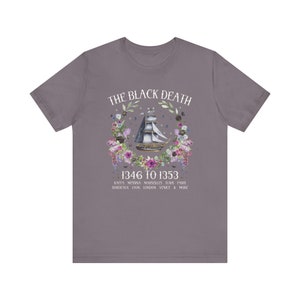 Boho History Black Death Tee Shirt for History Teacher or Friend Who Loves Medieval History, Cottagecore Rat Tee with Flowers, History Major Storm