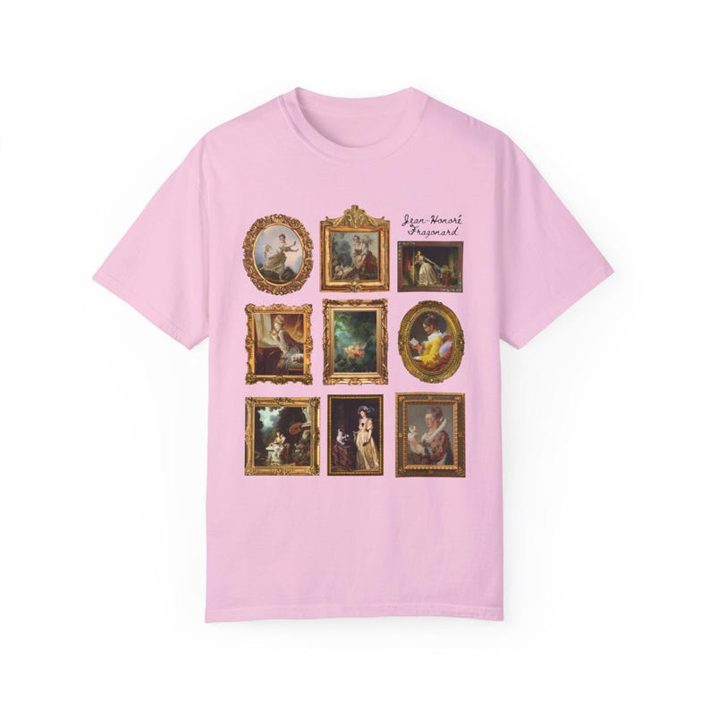 Jean-Honoré Fragonard Art History T-Shirt for Artist, French Art Historian, Framed Rococo Art, Cute Humanities Major Gift, Famous Paintings Blossom