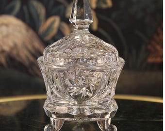 Lausitzer Glass Hand Cut 24% Lead Crystal Trinket Dish