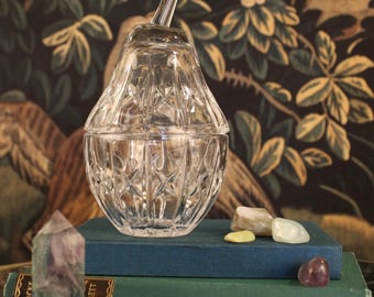 Crystal Pear Trinket Dish