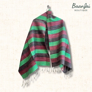 Authentic Thai silk shawl - handmade