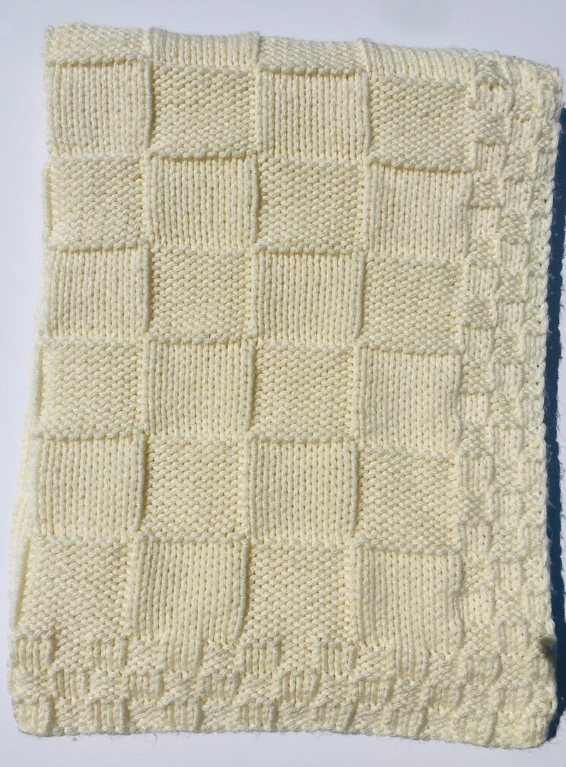 Hand knitted baby blanket, in a variety of colors. Knit, Crochet image 6