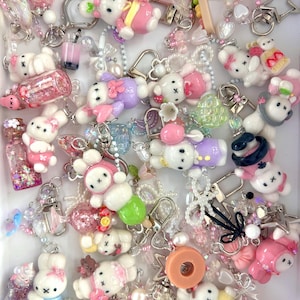 Handmade Polymer Clay - Miffy keychain/ bag charm