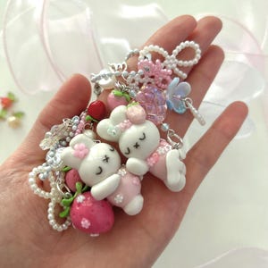 Handmade Polymer clay - Miffy keychain/ bag charm