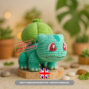 Green Monster Crochet Pattern: Amigurumi Plush Toy (PDF Download)