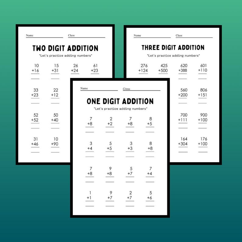 Addition & Subtraction Worksheets for Kids – Math Practice Printable ...