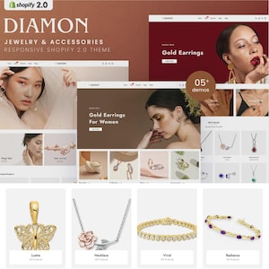 Diamon Shopify Jewelry Theme: Elegant Minimalist Store Template
